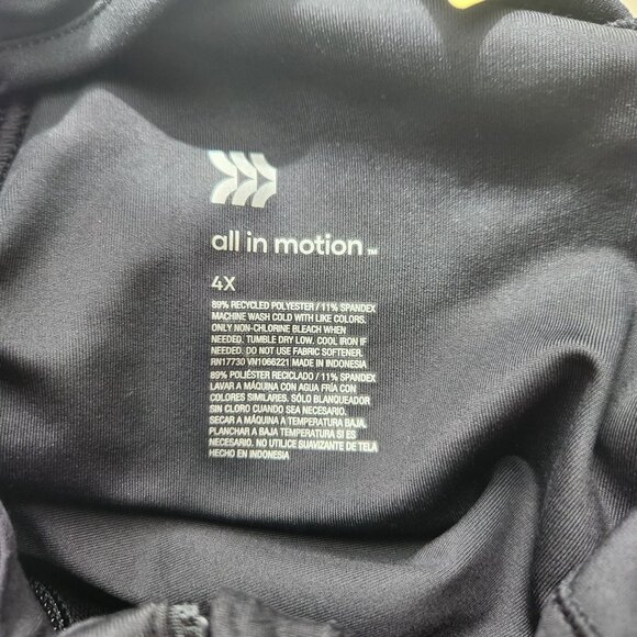All In Motion Womens Jacket 1/2 Zip Pullover Long Sleeve Top 4X Black NWT - Picture 9 of 11